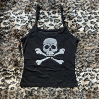 Trashy Y2k 2000s Tops With Suspenders Top Women Gothic Clothes 90s Clothes Vintage Crop Top Woman Summer Female Clothing Emo