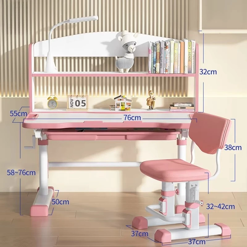 Height Adjustable Learning Desk Chair for Child and Home Furniture Study Table