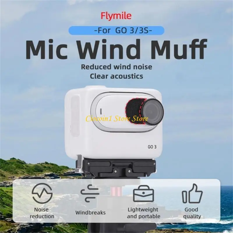 A3PC 6Pcs Wind Muff Mic Windscreen Wind Foam Wind Noise Reduction Cover for 360 GO 3S