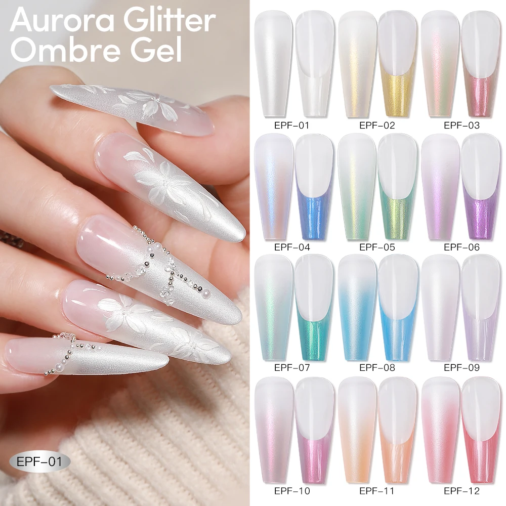 

12 Colors Satin Light Painting Solid Gel Nail Art Pigment No Wipe 3D Textured Oil Painting Designs for Manicure Colorful Aurora