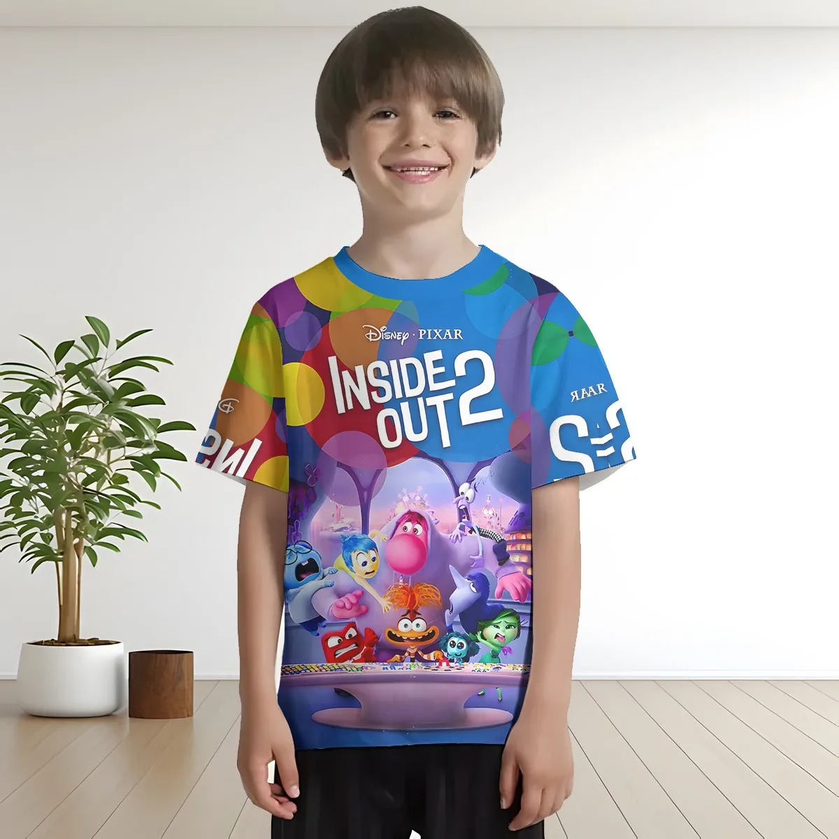 Summer Inside Out 2 Print Baby Clothing 5 to 14 Years Male Outdoor Clothes for Children Boy Girl Child T-Shirt Top Shirts