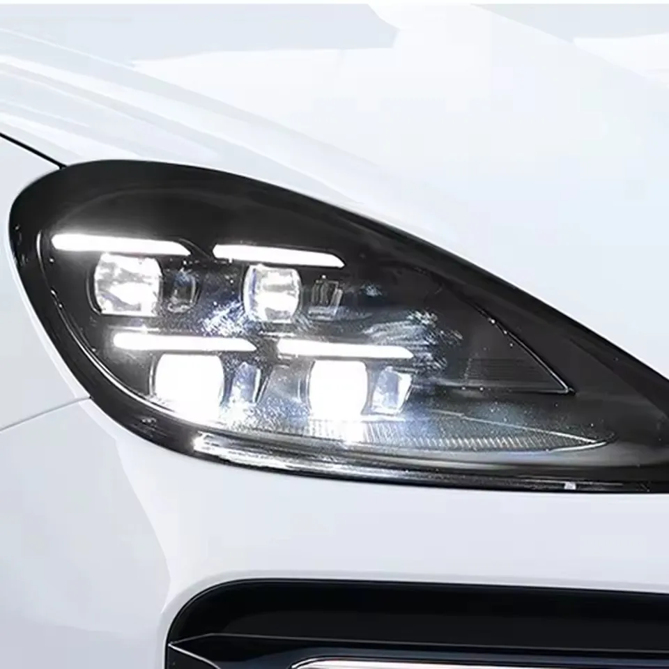 

Подходит для сборки автомобильных фар Porsche Cayenne 2018-2023: Обновленный дизайн с LED-проектором и матричной линзой, стиль A