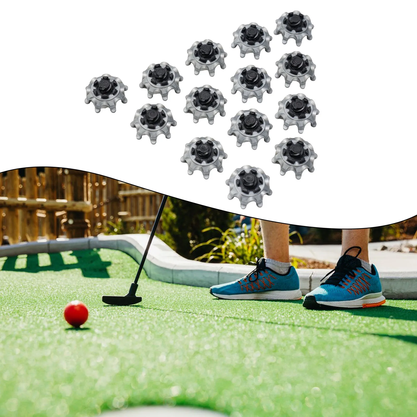 28pcs Golf Spikes For Men Strong Grip Replaceable Spikes Horizontal And Vertical Soft Spikes Suitable For TPR Golf Spikes
