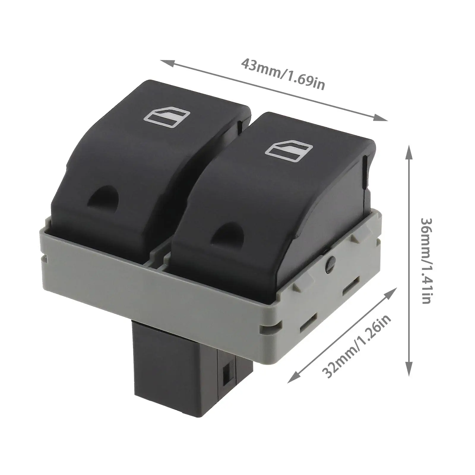 Plastic Car Interior Switch 6Q0959858 Car Window Lifter Control Switch  for VW Polo 2004/2005