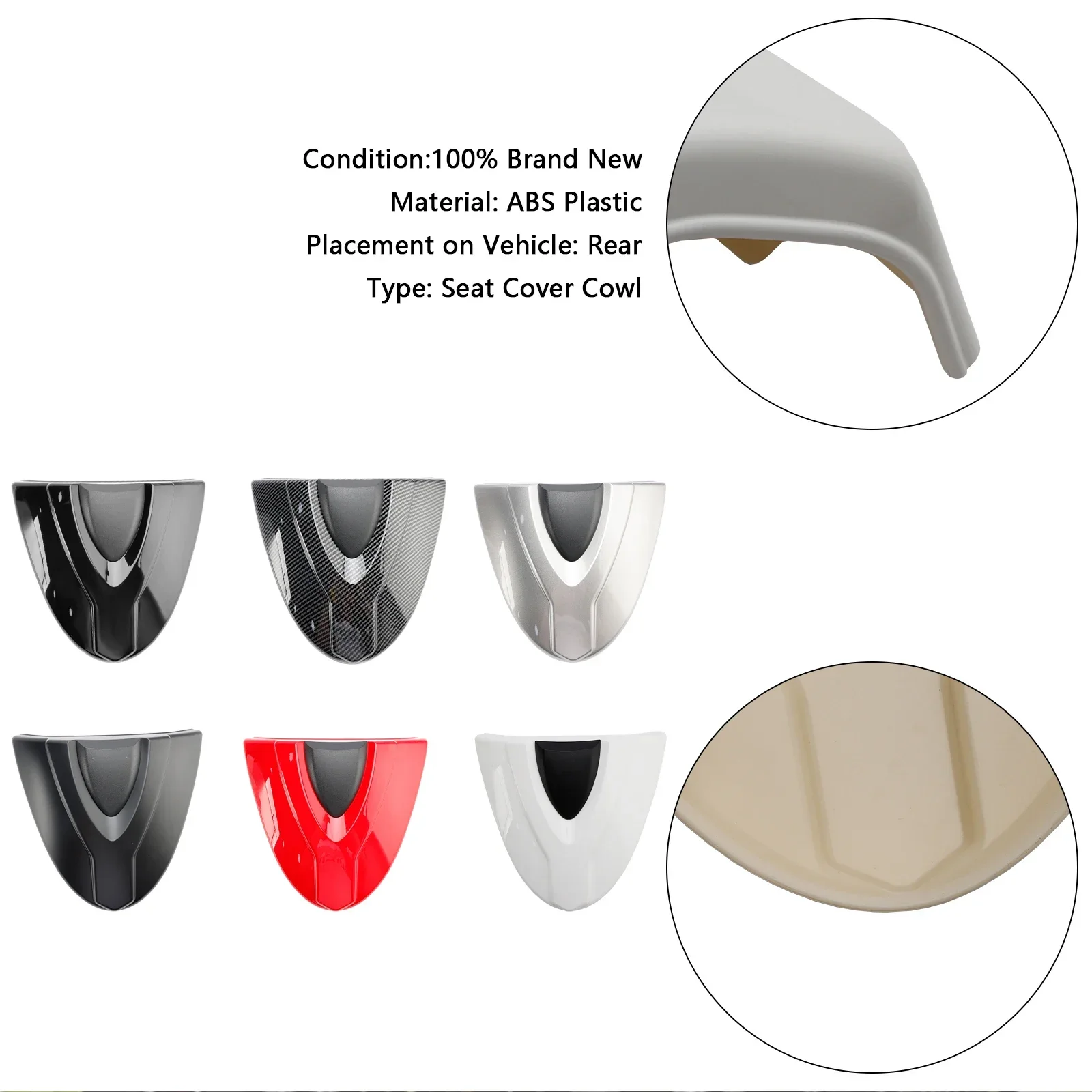 

For Trident 660 2021 2022 2023 2024 Motorcycle Rear Passenger Cowl Seat Back Cover Fairing Part