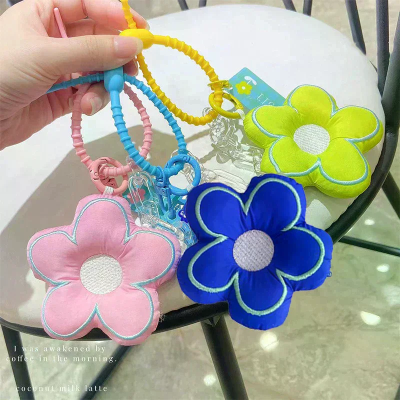 /HTF/New Fashion Stuffed Keychain Pendant Bag Charm Flower Accessories Handbag Ornaments Cute Lanyard Car Key Chain