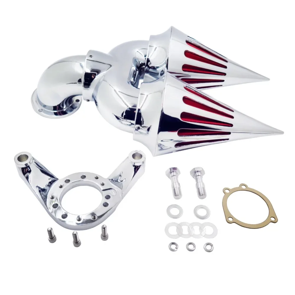 Chrome Double Spike Air Cleaner FOR Harley Davidson CV CARB V-TWIN EFT SPORTSTER Aftermarket Motorcycle Parts