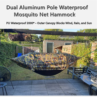 All-in-One Tunnel Mosquito Net + Hammock + Waterproof Rainfly - Tree Tent for Solo Waterproof & Bug-Proof Hiking Camping