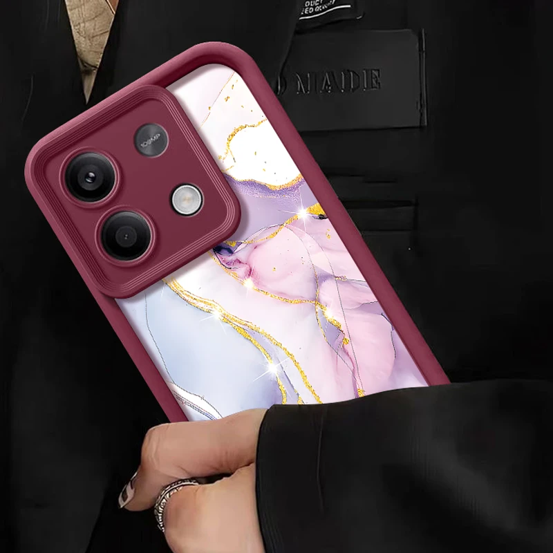Sandstone Marble Case For Xiaomi 13T 14T Pro Poco X5 X6 F6 Pro Funda Redmi Note 13 14 10 11 12 Pro 5G Shockproof Bumper Cover