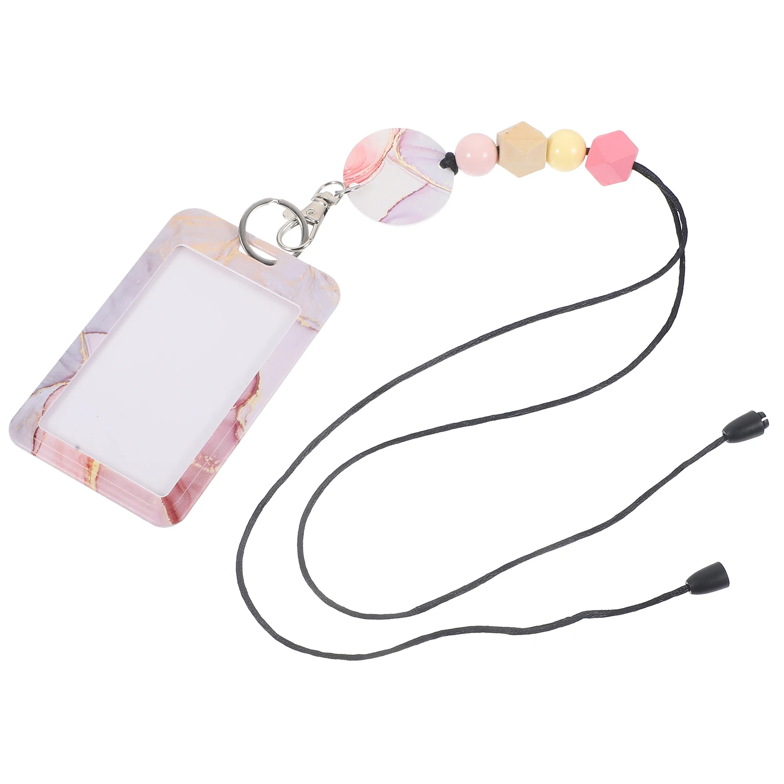 

Beaded Lanyard Card Holders Badge Cover Silica Gel Work Cards Vertical Holder For Students Vertical Id Badge Holder Workers