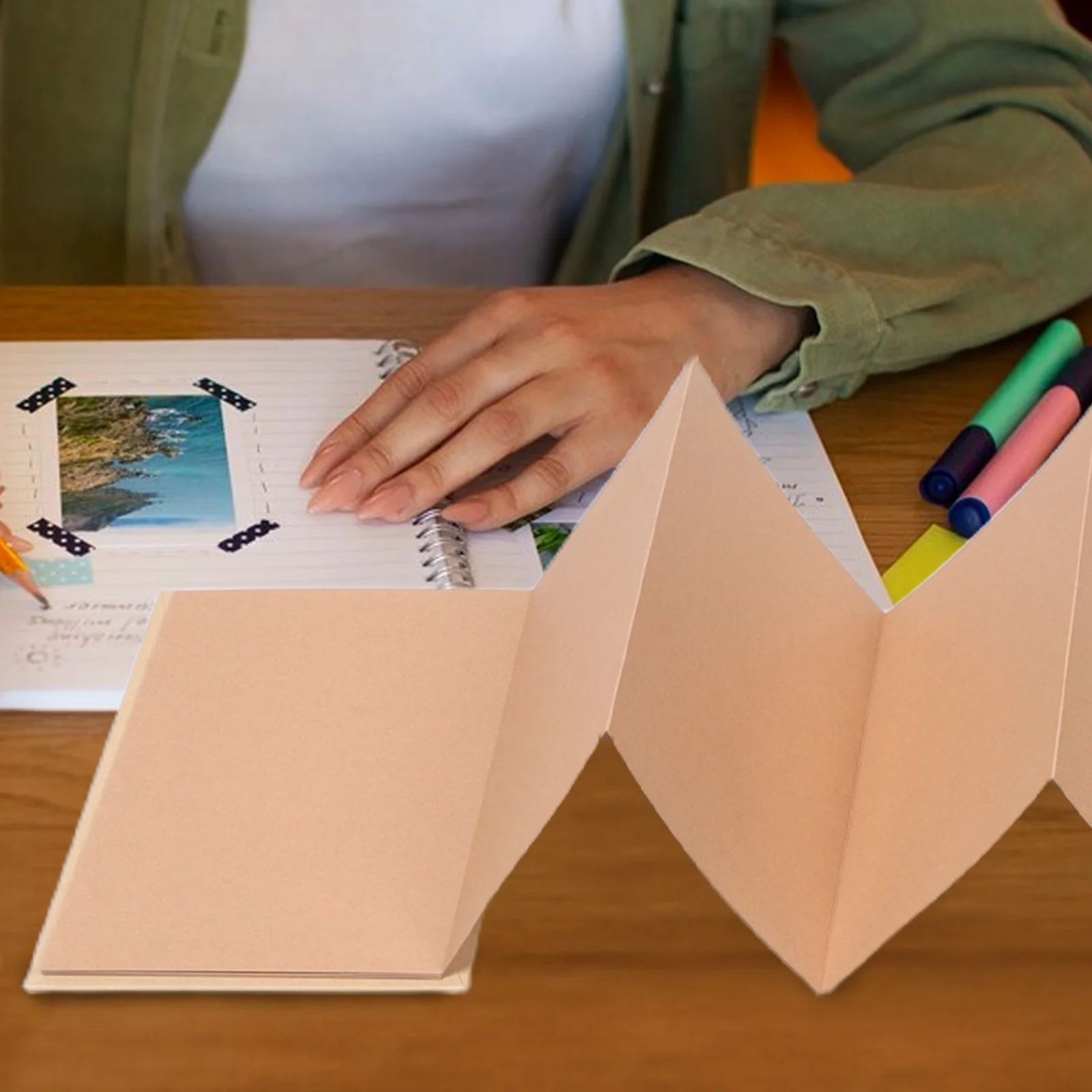 

Folding Accordion Photo Paper Memory Book Graduation Travel Friendship Record Blank Pages Diy Stretchable Scrapbook Photo Album
