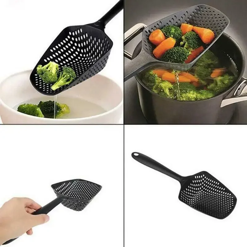 1pc Kitchen Soup Spoon Ladle Skimmer Strainer Fry Food Mesh Portable Filter Home Kitchen Cooking Tool