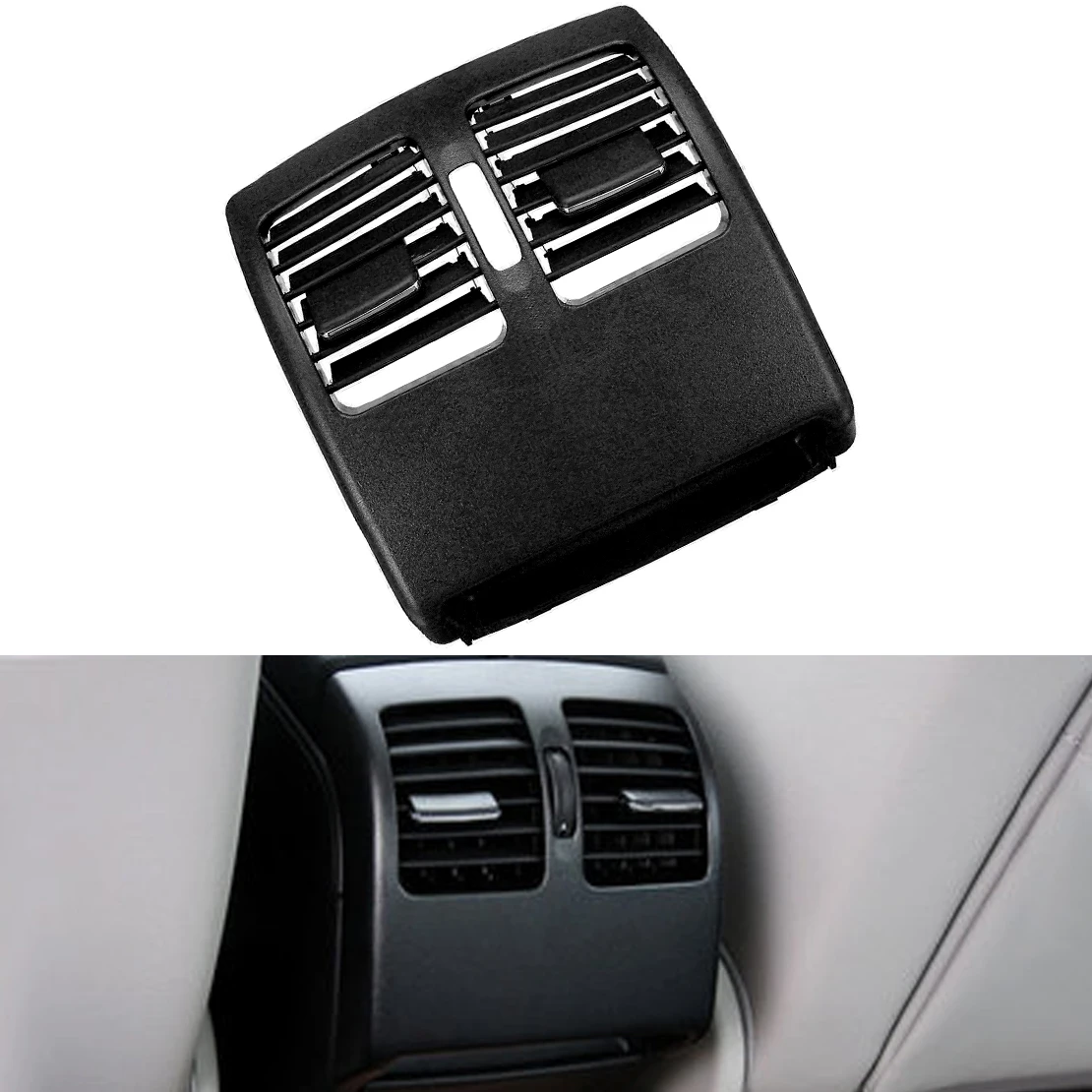 

Car Rear Console Air Outlet Vent Grille Cover 204 830 09 54 8R73 Fit for Benz C-Class W204 2007-2011 2012 2013 Black Plastic