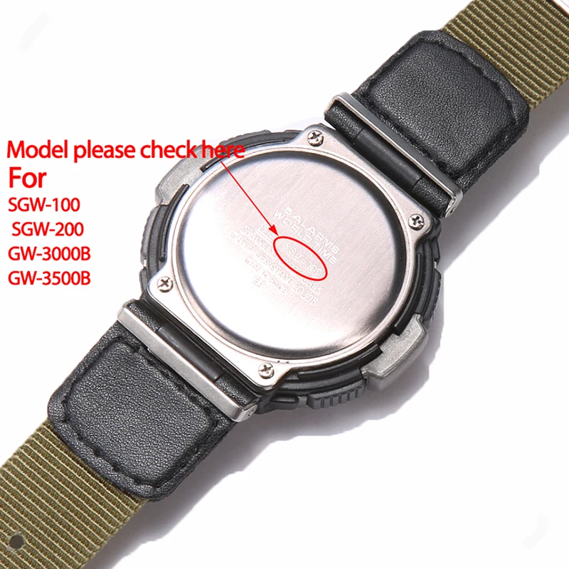 Bracelet en nylon de qualité supérieure 24mm pour mol SGW-100 PAS-400B GW-3000B GW-3500B montre de sport pour hommes accessoires bracelet de montre