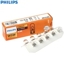 Philips W5W T10 12V 5W Vision Car Interior Light Original Signal Lamps Standard Indlcator Reading Light 12961CP Wholesale 10pcs