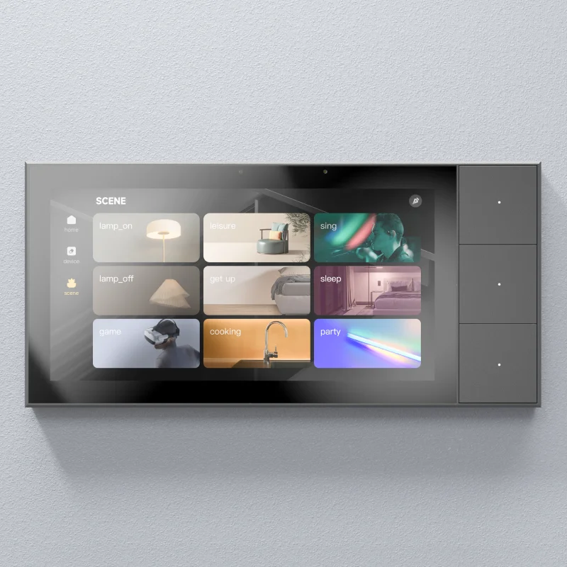 Interruptor de parede para casa inteligente Tuya com painel de cena Touchscreen inteligente Zigbee Display IPS operado por Android