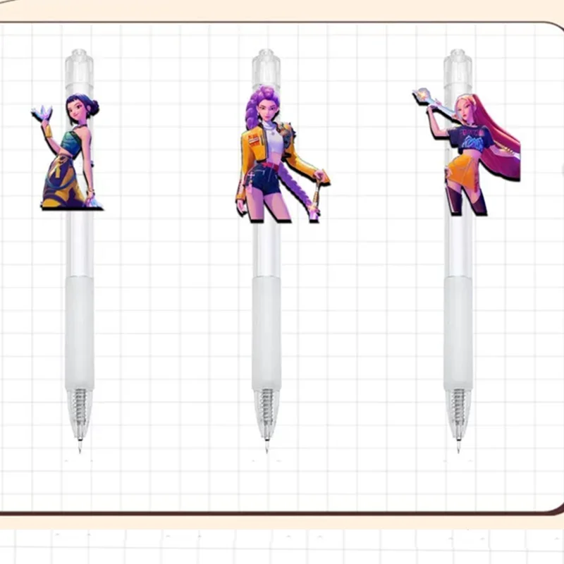 3 قطعة KPop شيطان الصيادين القلم الأسود طالب تأخذ امتحان الكتابة رسم لعبة أنيمي الكرتون الشكل القرطاسية لوازم الدراسة الاطفال هدية #4
