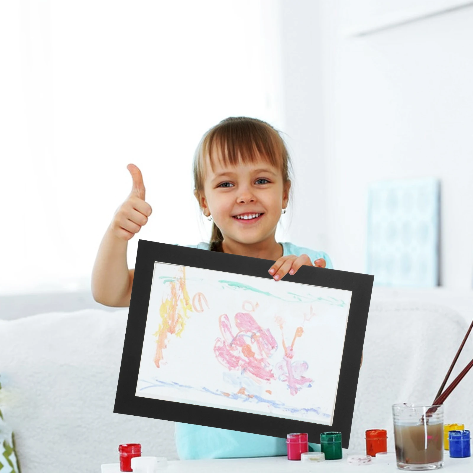 

12Pcs Childrens Artwork Frames Paper Photo Frames for Drawings Craft Display Frame School Gallery Art Storage Solution