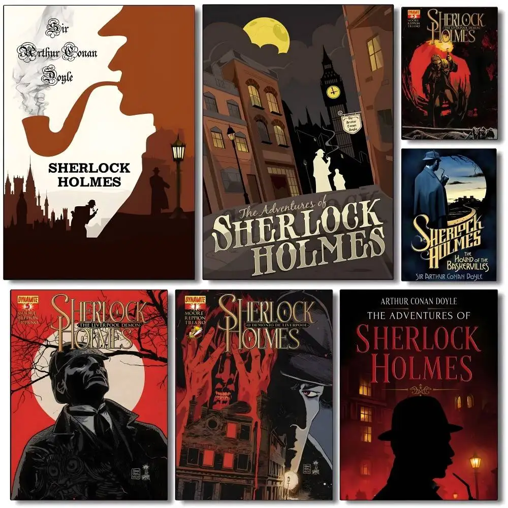 1pc Teleplay I Am Sherlock H-Holmes Poster Adesivo Impresso à Prova d'Água Arte de Parede para Sala de Estar Quarto Decoração de Casa