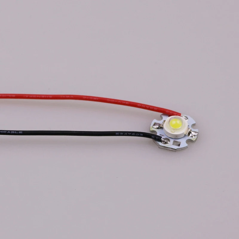 3W LED Lamp Beads Full Spectrum White/Warm White With Aluminum Plate And Cable Wire For Flashlights Parts Accessories