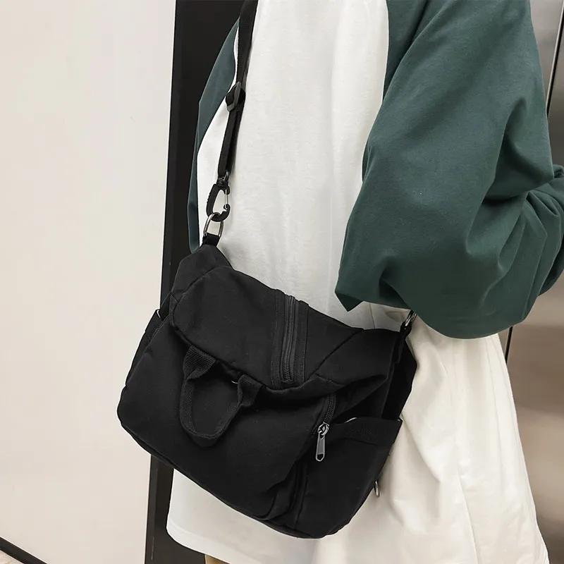 Women's Korean Harajuku Ulzzang School Bag Vintage Feeling Forest System Lazy Canvas Bapa Versatile Double oulder Bag