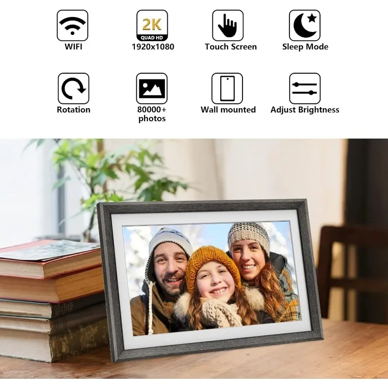 FRAMEO 15.6 بوصة 32 جيجابايت واي فاي إطار صور رقمي كبير 1920*1080 IPS FHD شاشة تعمل باللمس إطار صورة رقمي ذكي