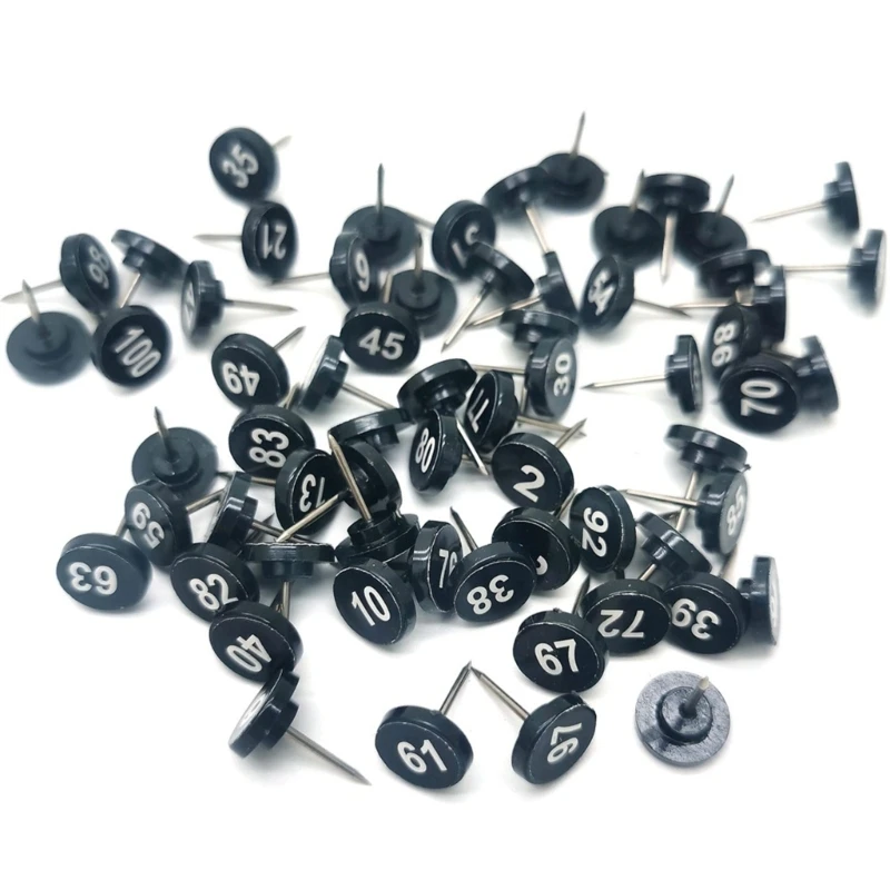 100Pcs Numbered Pushpins Numbered Map Pins Decorative Push Pins Photo File Thumbtack for Photo Wall Decor Bulletin Board