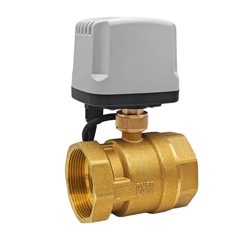 3-4s Quick-open Motorized Ball Valve Brass Female Thread Electric 2-port Valve For cut off or connect the medium in the pipeline