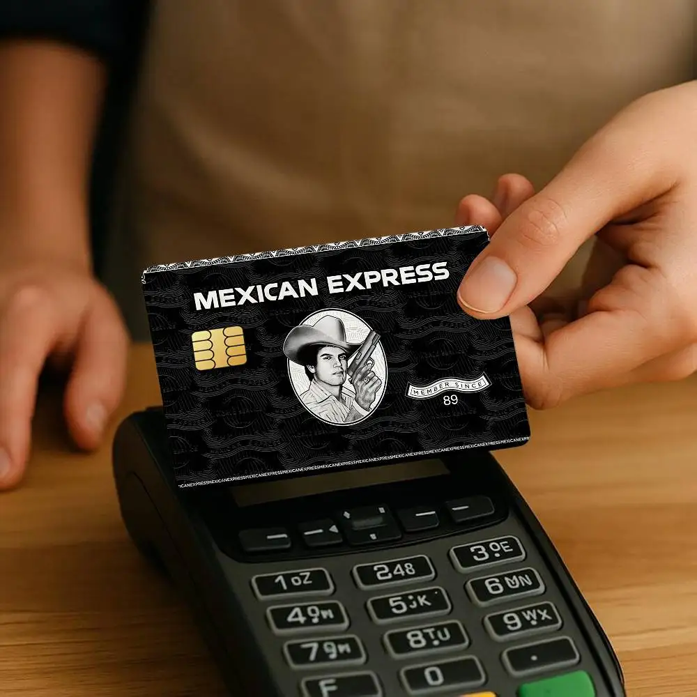 Fashion M-Mexican E-Express-S Credit Card Stickers Skin for Bank Debit Decorative Protection 4PCS Anti-scratch Waterproof