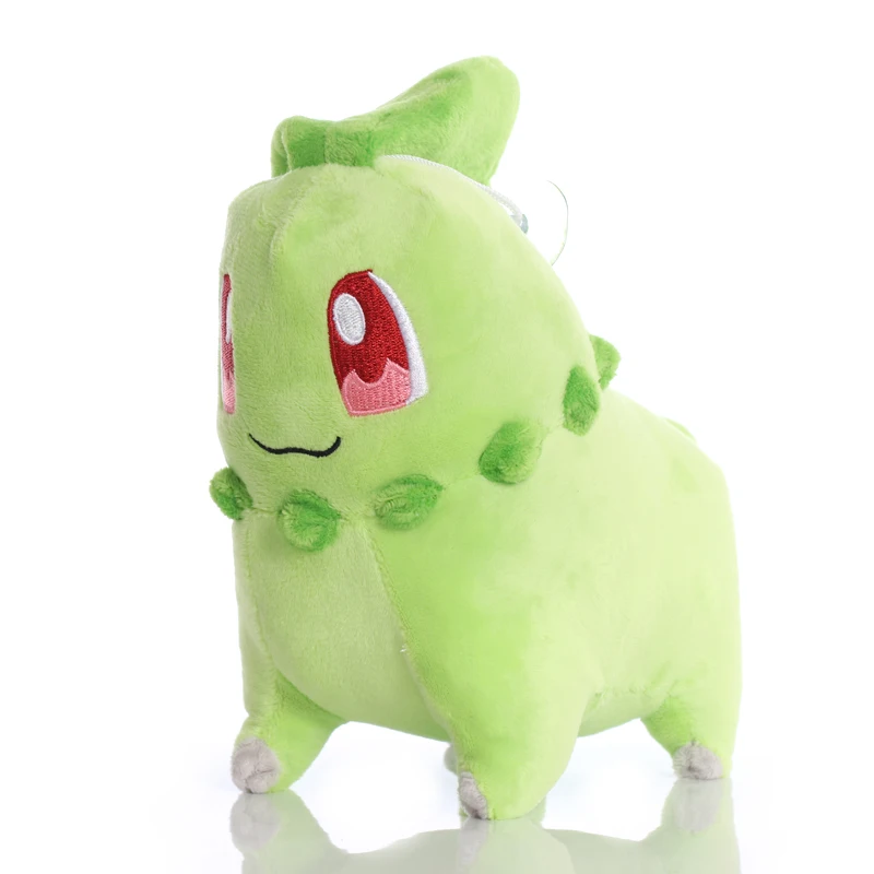 20cm pokemon chikorita brinquedos de pelúcia chikorita pelúcia dos desenhos animados chikorita boneca kawaii japão anime elf boneca de pelúcia presente de natal para crianças