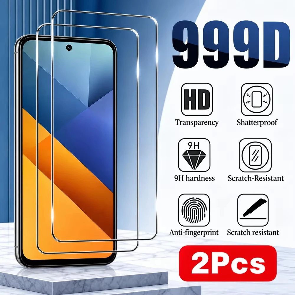 Anti-Scratch Tempered Glass Screen Protector For For Poco F8 F7 Ultra X7 X6 X5 Pro X8 Pro Max C85 C75 M5s M7 M6 Plus Glass Film