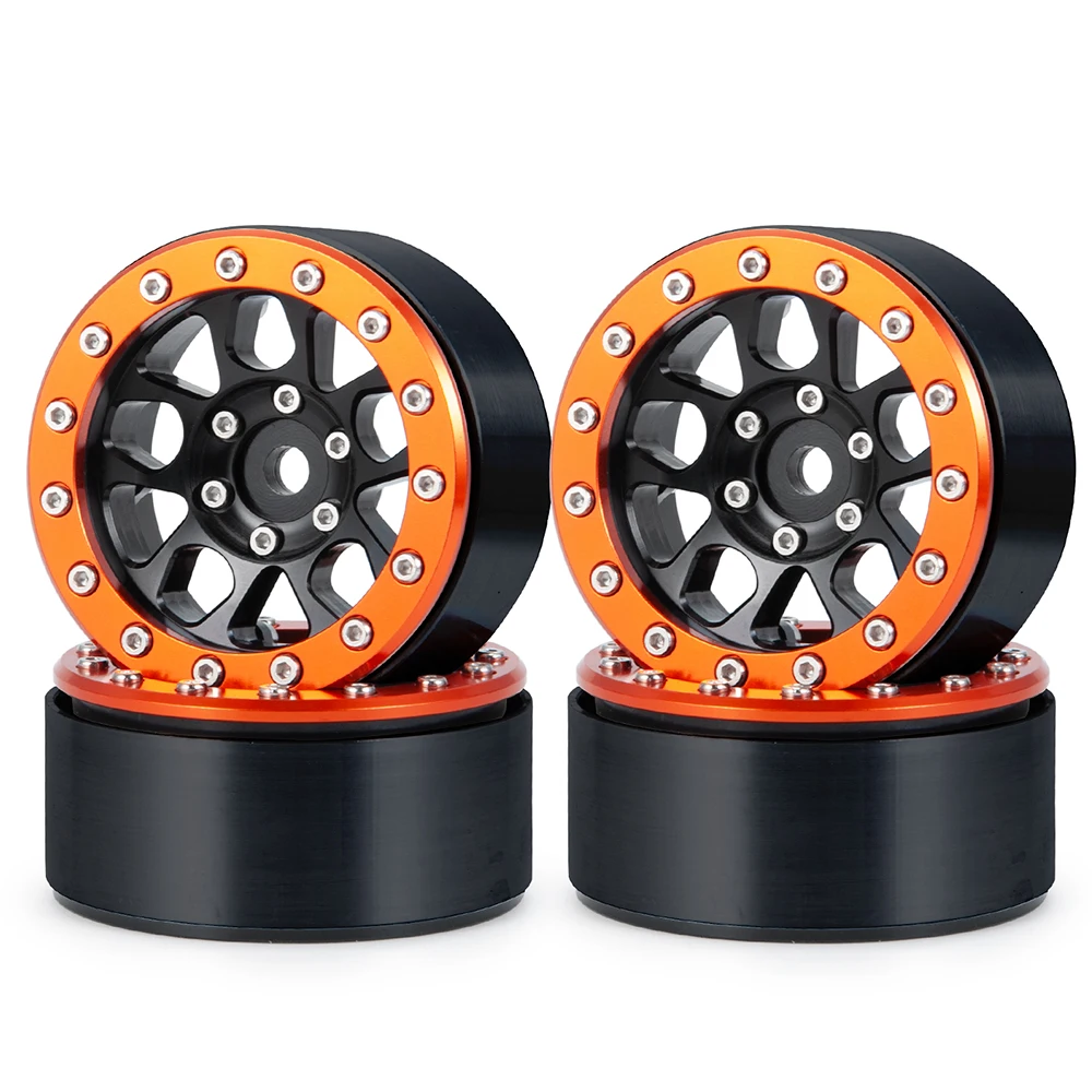 YEAHRUN 4 Uds 1,9 pulgadas Beadlock llantas de aleación de aluminio bujes para Axial SCX10 D90 TRX-4 1/10 coche trepador de control remoto piezas de