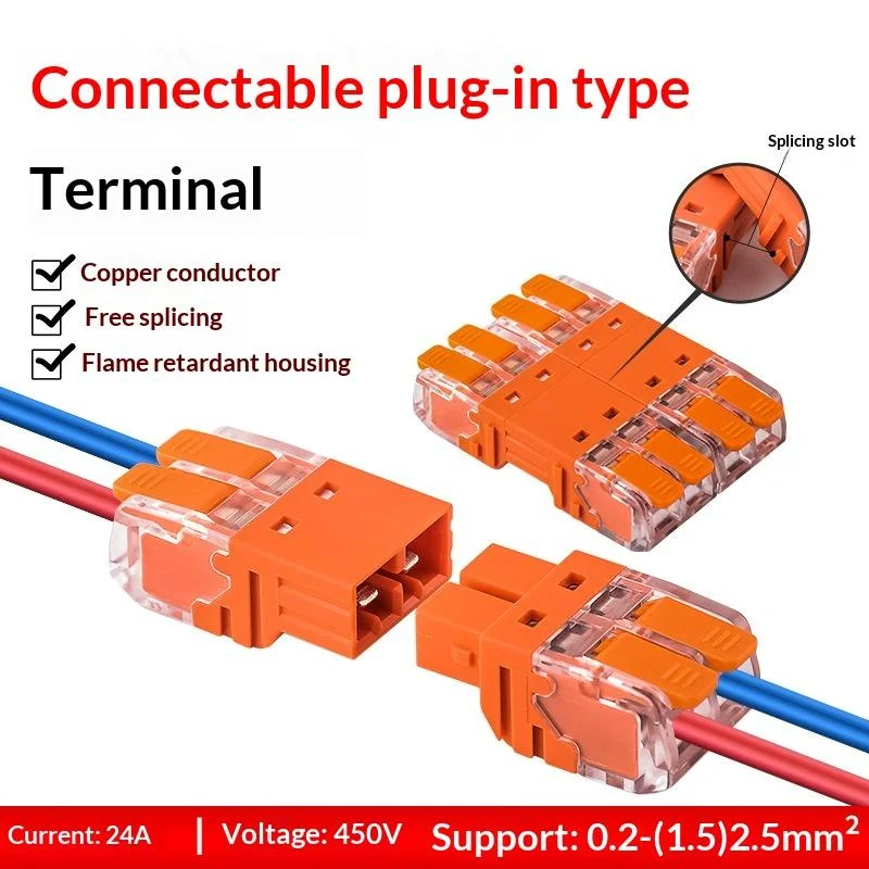 CMK 64 Quick Lever Wire Connector, 2-4 In/Out, 1-4pcs options for Compact Plug Blocks