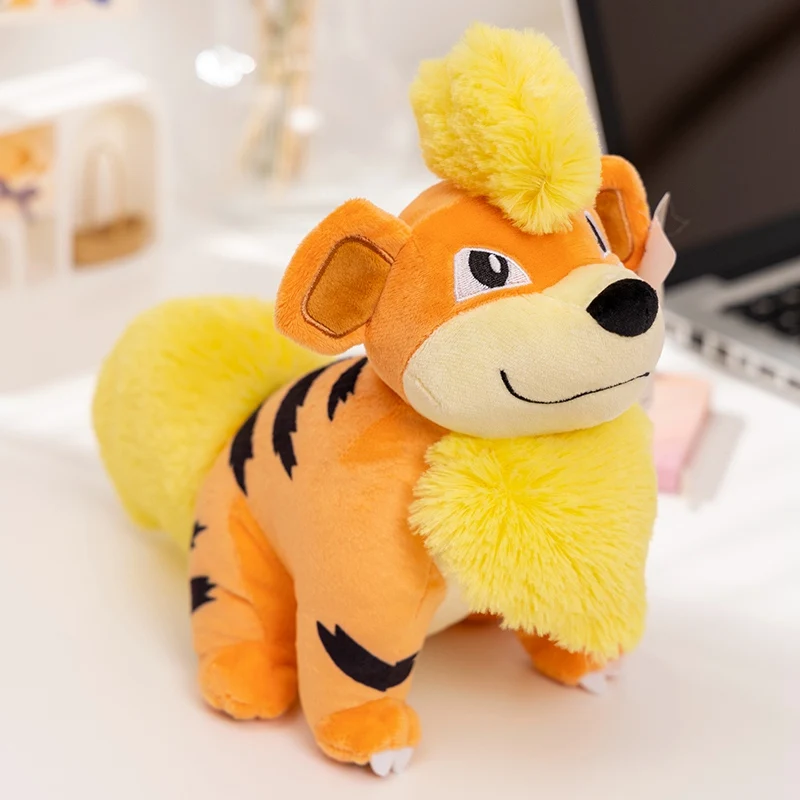 Genuine Pokemon Kawaii Growlithe Dog Stuffed Toys Cartoon&Cute Dog Plush Dolls Throw Pillow Birthday Gift For Kids Friends Boys