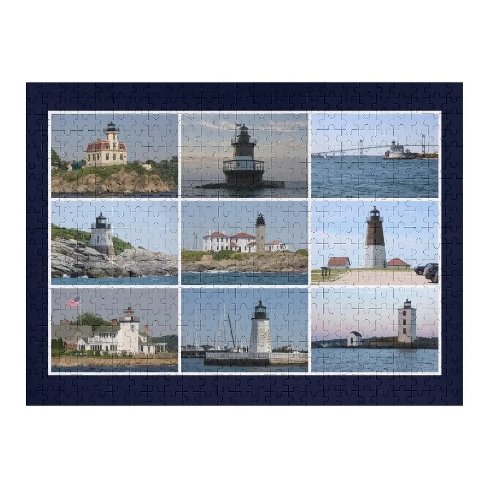 

Rhode Island Lighthouses Jigsaw Puzzle Woods For Adults Scale Motors Toddler Toys Jigsaw Custom Puzzle