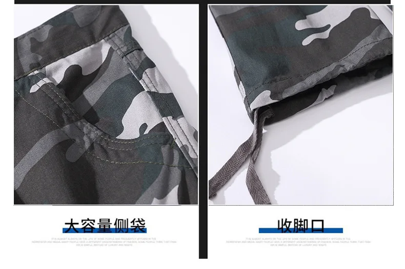Neue Herren Outdoor Taktische Camouflage-Hosen Overalls Hochwertige Baumwolle Multi-Taschen Freizeithosen Männliche Sport-Trainings-Arbeitshosen – Detail 5