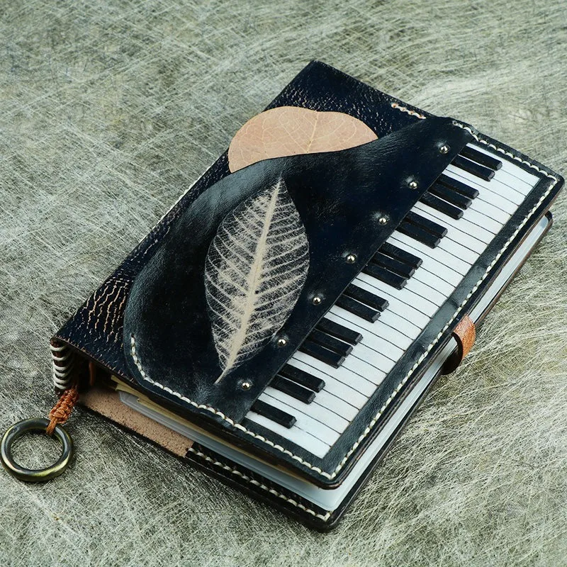 

Piano Lesson Notebook Music Art Training Teaching Notebook Leather Score Staff Keyboard Recording Book