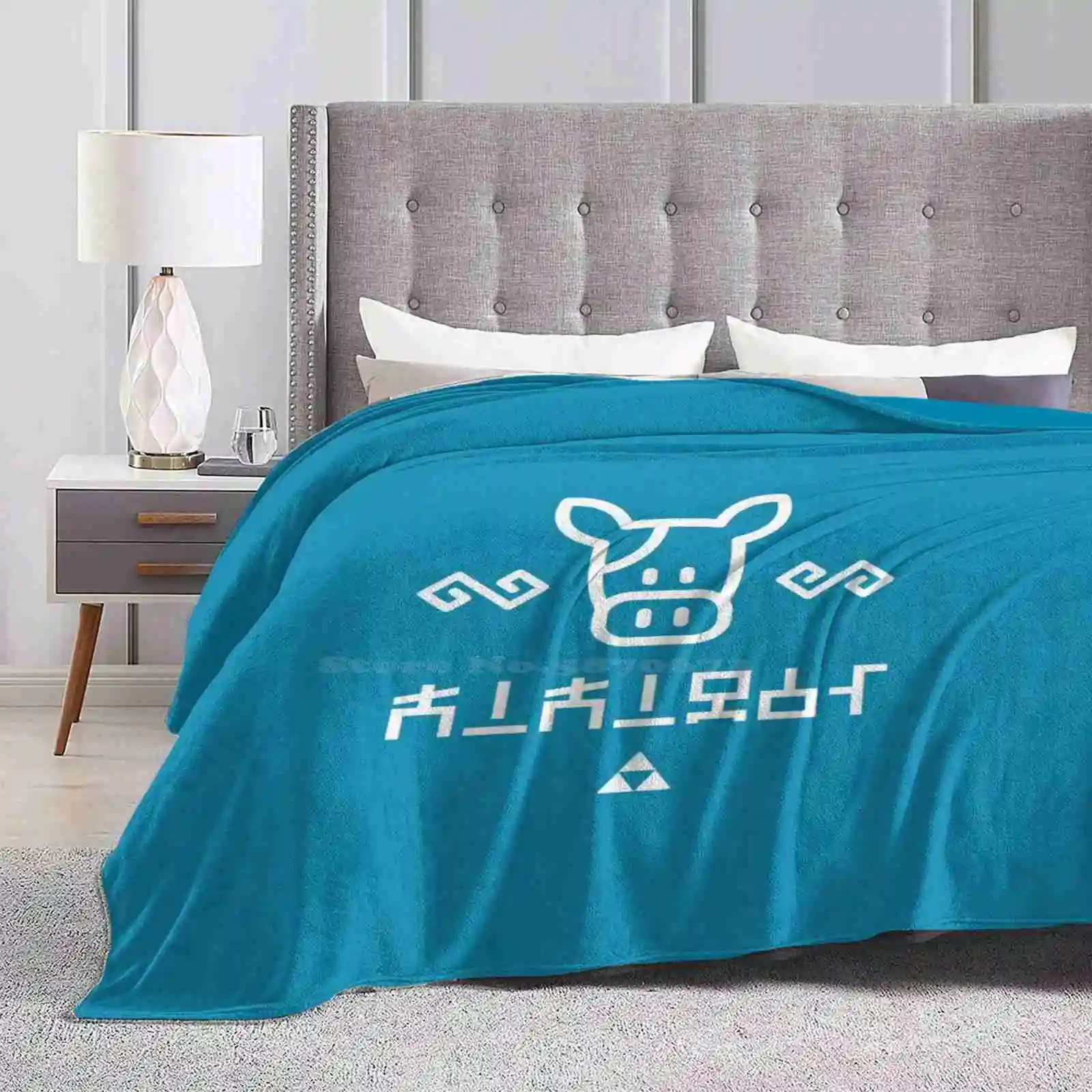 Lon Lon Milk – Classic Hylian Shaggy Throw Soft Warm Blanket Sofa/Bed/Travel Love Gifts Hyrule Cow Ocarina Of Time The Legend