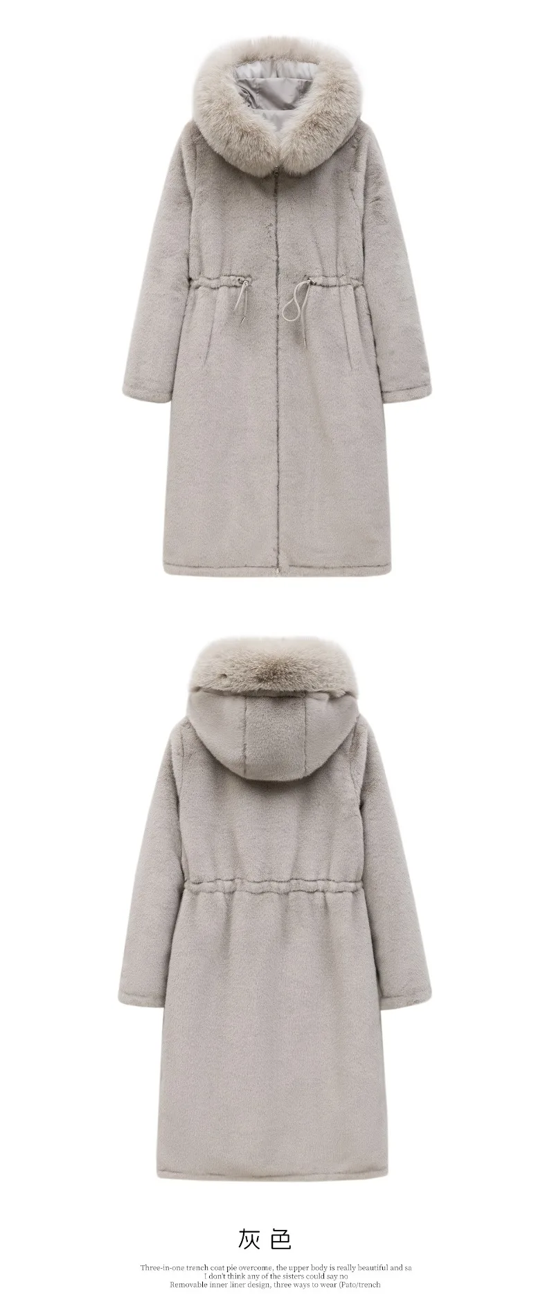 2026 New Double-sided Wear Parkas Women's Winter Fleece Cotton-padded Jacket X-long Overcoat Faux Mink Fur Thicken Hooded Coats