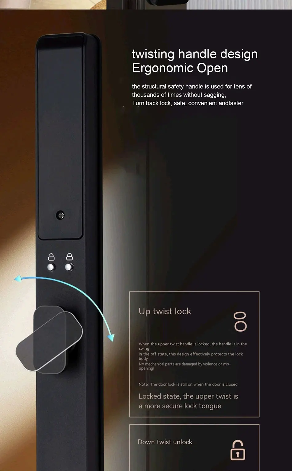 Smart WiFi Door Lock 3D Face Recognition Tuya App Remote Unlock Built-in Camera Video Intercom Fingerprint RFID Keypad IP66
