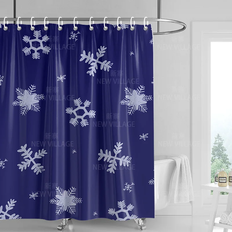 Home shower curtains bathroom Decora waterproof fabric non-slip bathmat water absorption curtain Modern nordic boho plant fruit