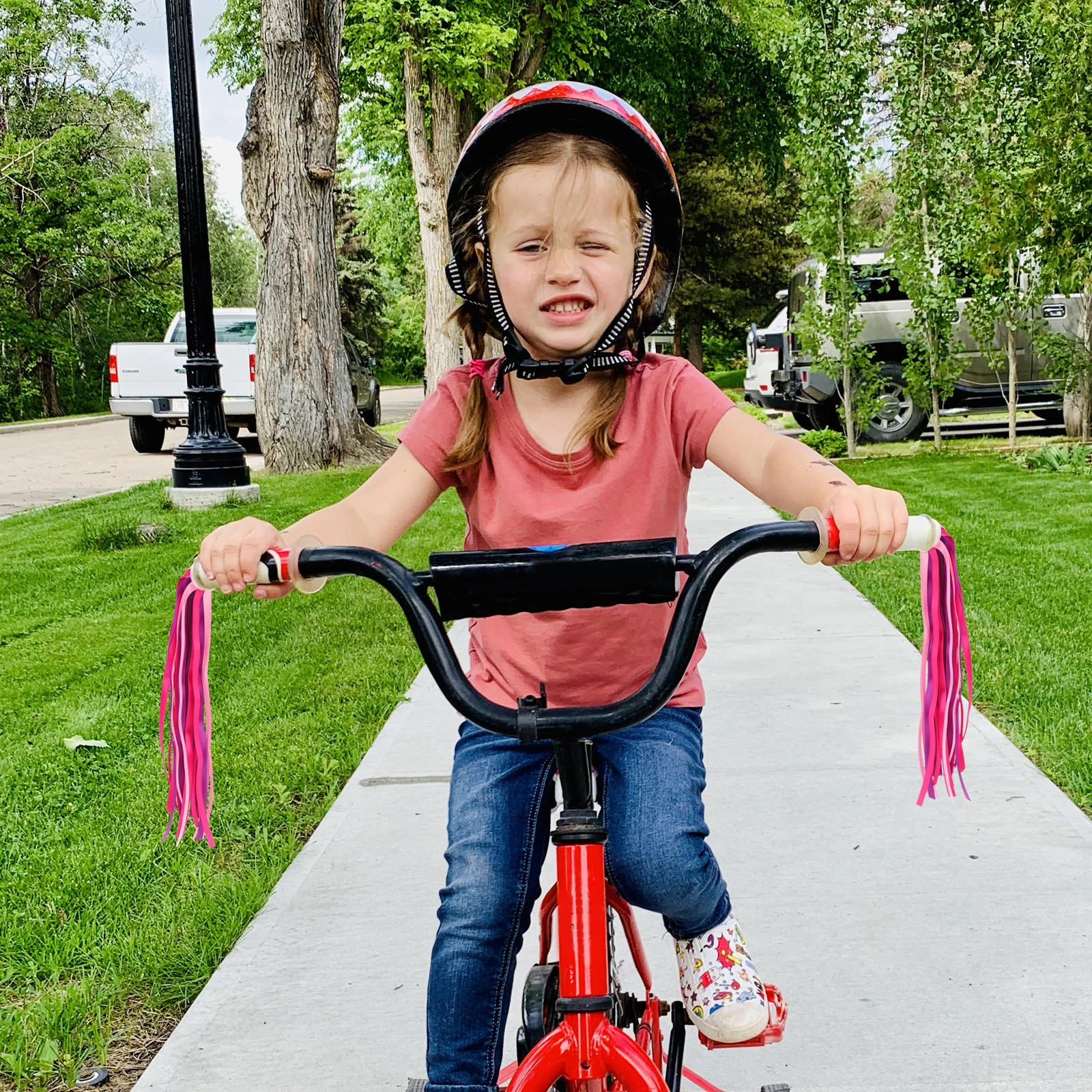 

1 Pair Colorful Bike Handlebar Streamers For Bicycle Scooter Lightweight Tassel Ribbons Streamers Scooter