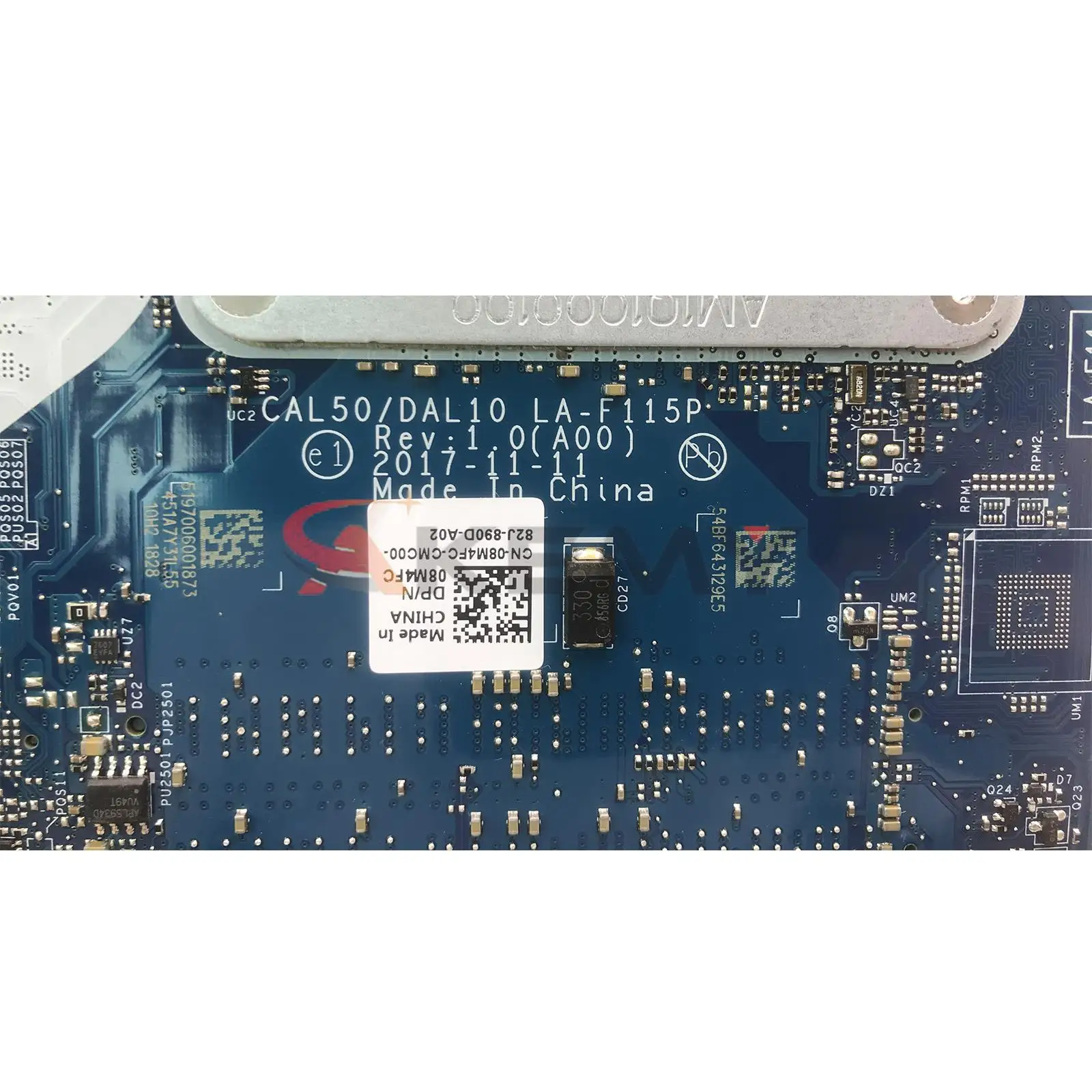 For DELL Inspiron 3490 3590 Notebook Motherboard LA-F115P 0P6JPD 09XJTY 09J1XM 0K6KNT I3 I5 6th/7th/8th DDR4 Laptop Mainboard