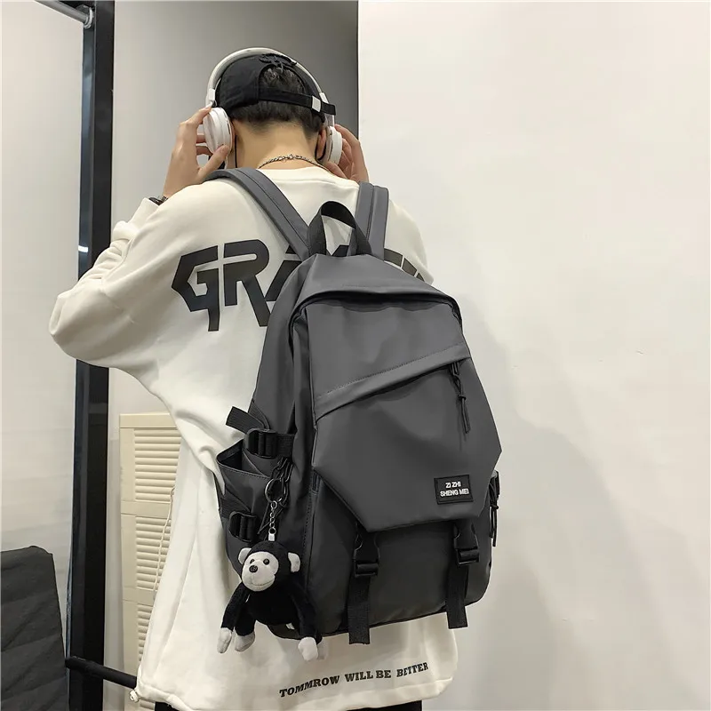 School Bag Male Ins Trendy College Student Vintage Backpack Trendy Brand Campus Backpack Female Korean Version Simple Versatile