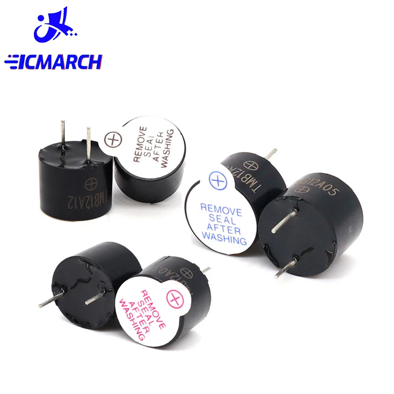 10PCS Active Buzzer 3V/5V/12V TMB12A03 TMB12A05 TMB12A12 12x9.5mm Magnetic Long Continous Beep Tone