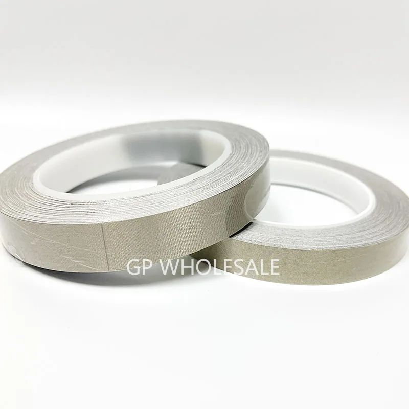 2 Rolls 12mmx20m Conductive Fabric Tape Conductive Adhesive EMI Shielding for Laptop LCD Phone Cable Repair