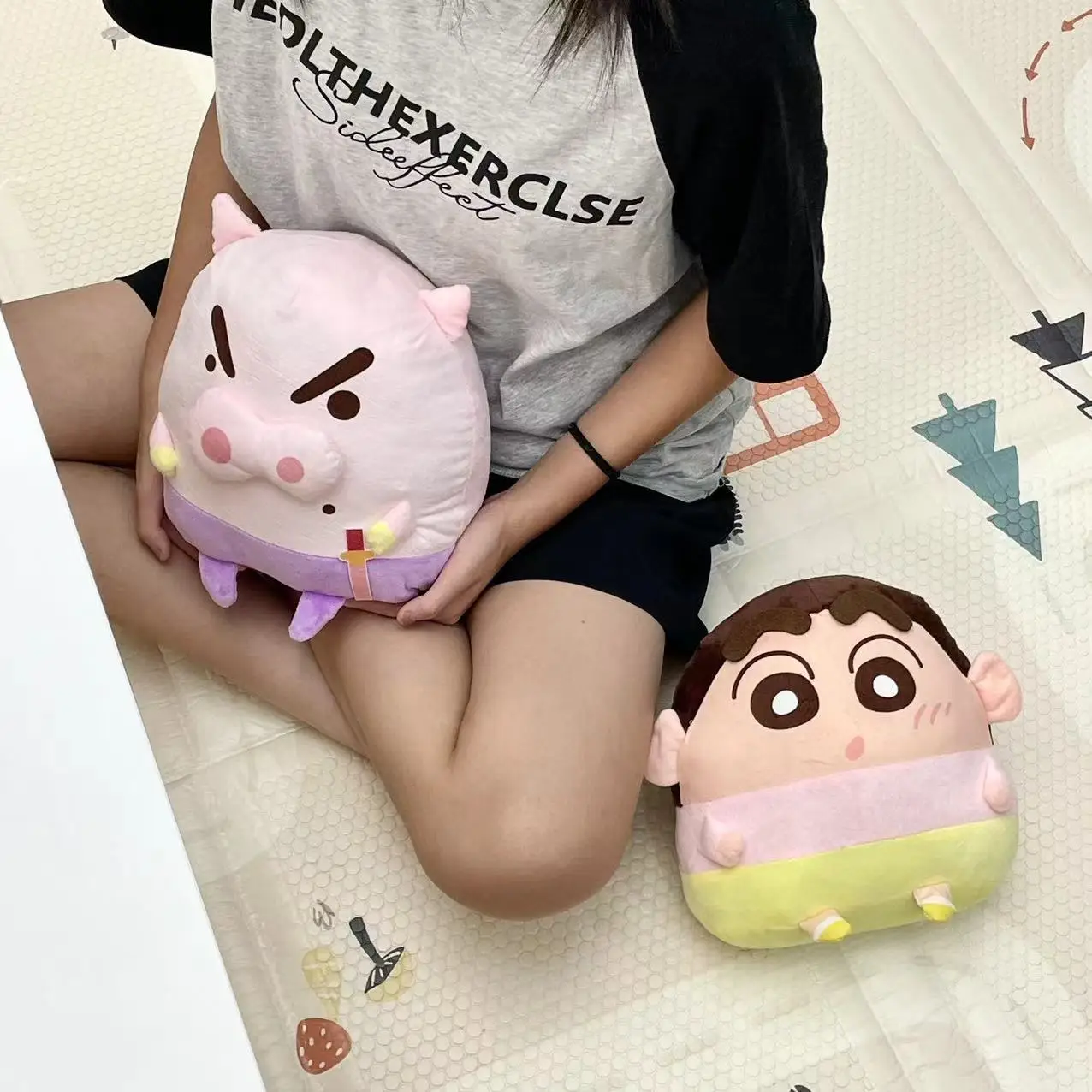 MINISO Anime Cartoon Crayon Shin Chan Plush Toy Buriburizaemon Doll Pillow Waist Support Girl Gift