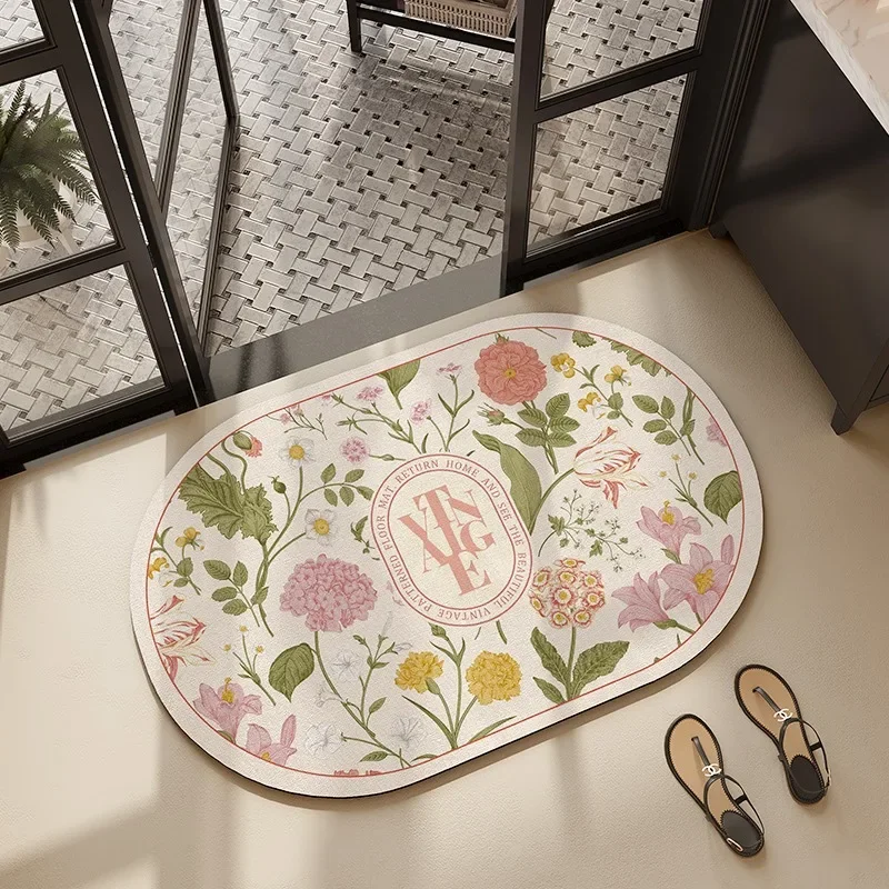 

Bath Mat Anti-slip Bathroom Carpet Toilet Floor Mats Pvc Soft Diatom Mud Absorbent Rug Home Washroom Non-slip Area Rugs 욕실 카펫