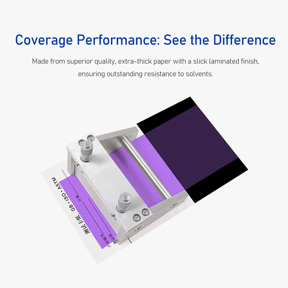 Precision Laboratory Coating Table with Wire-Wound Rods & Glass Plates -Manual Film Applicator Set for Wet Film Preparation CY-1