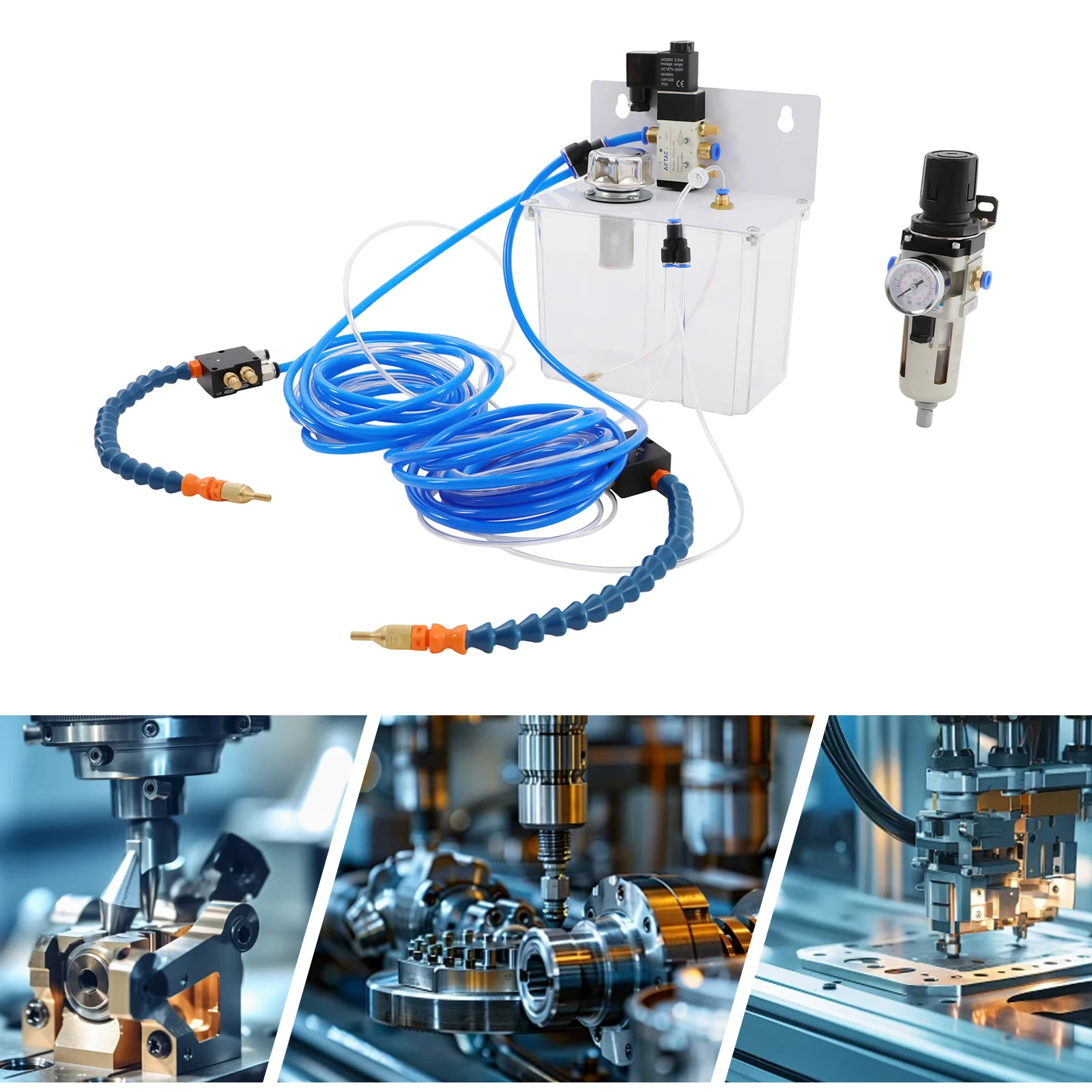 

Coolant Cooling Spray Pump, 3L Large Capacity Adjustable Pump Cooling and Lubrication Tool, AC 220V/110V